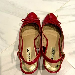 Wedge sling back shoes